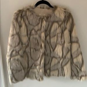 Women’s XS beige faux fur jacket